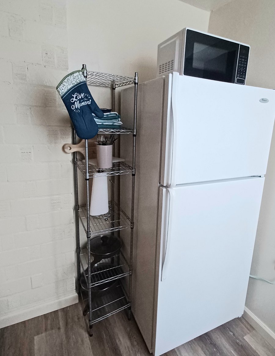 Full size fridge and microwave