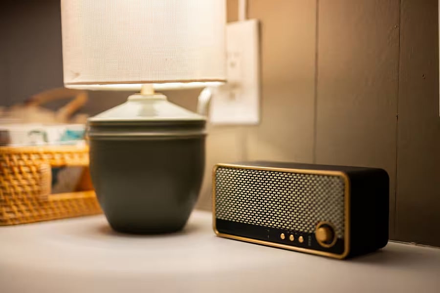 Listen to your music, an audio book, or podcast on the new retro styled bluetooth speaker.