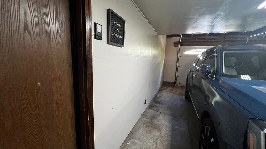 Dedicated guest parking and garage entry provide convenient access to Eastside Den. 
