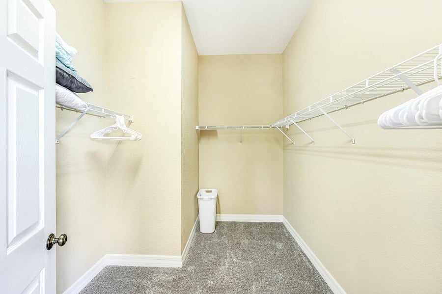Master bedroom walk in closet