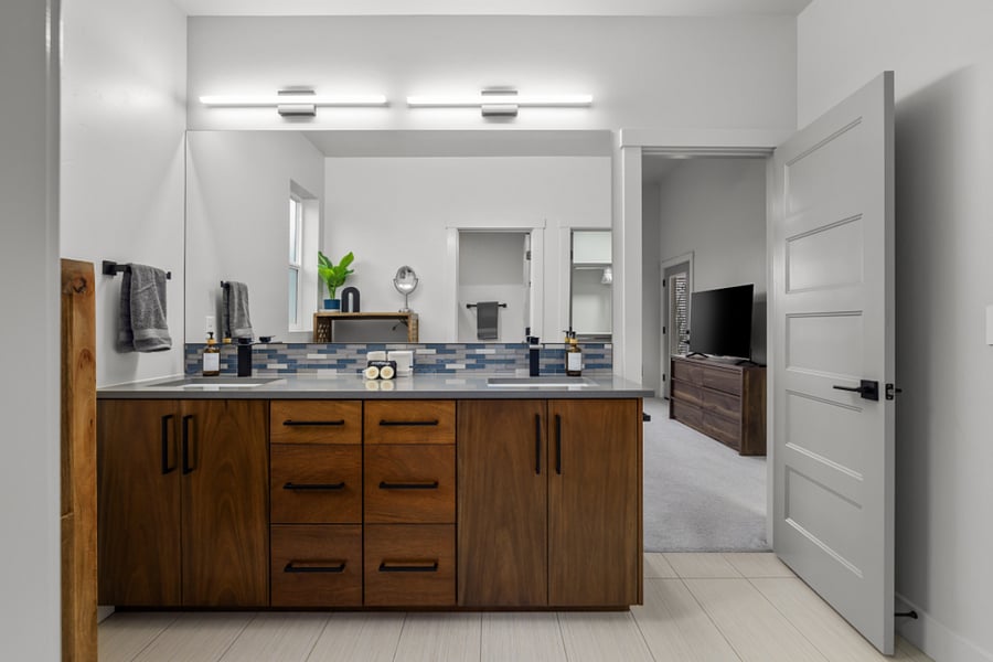 Master double vanity bathroom