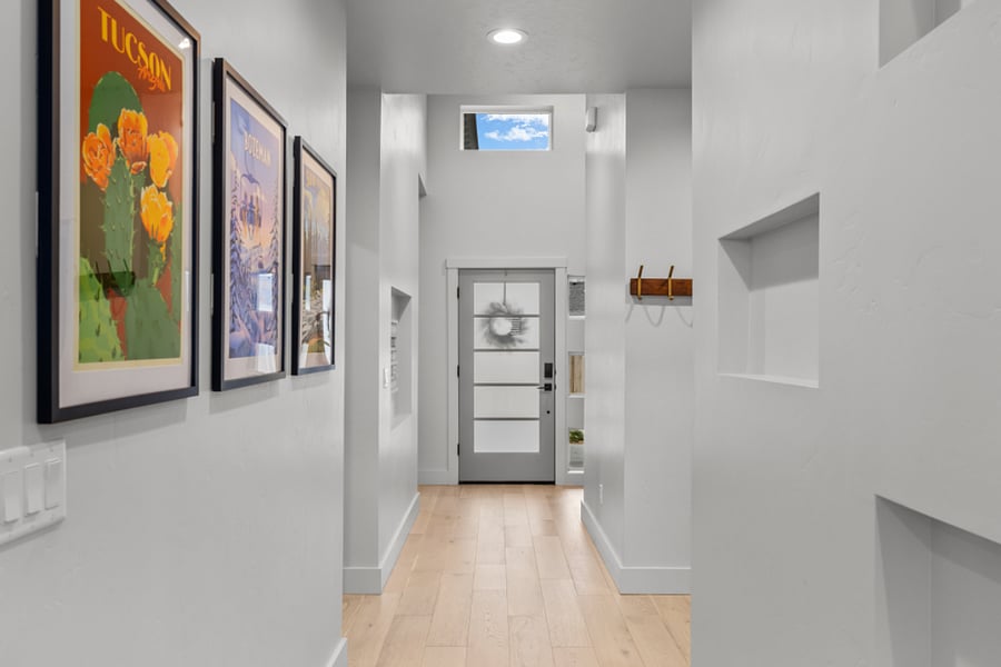 Hallway leading to guest bedroom one and two