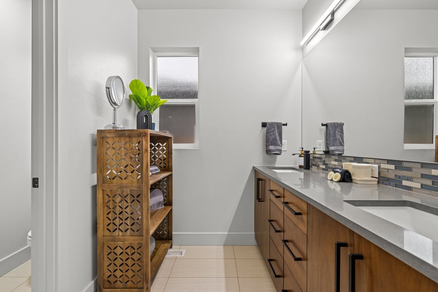 Master double vanity bathroom