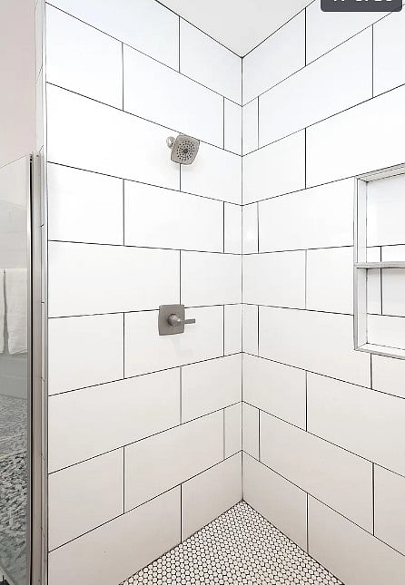 Primary walk-in shower
