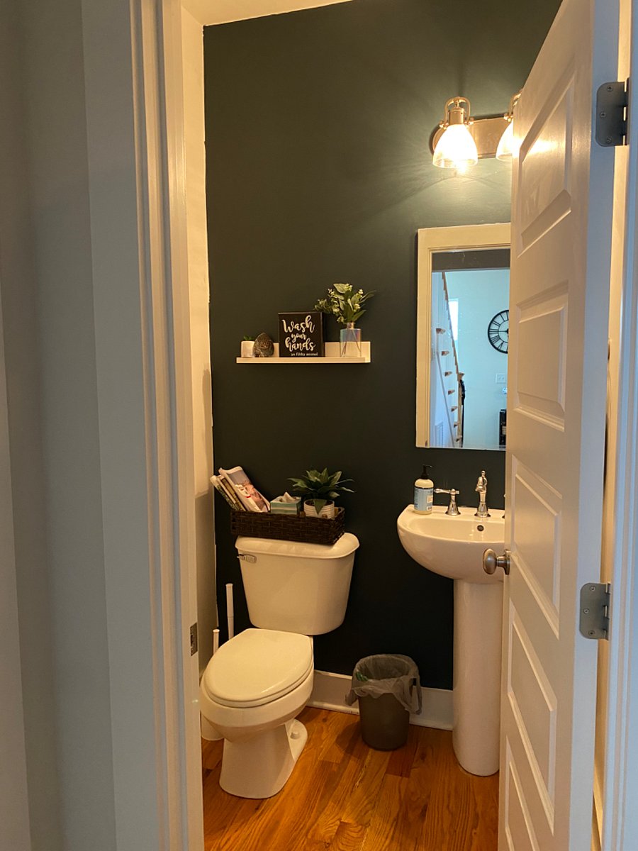 1/2 bathroom downstairs