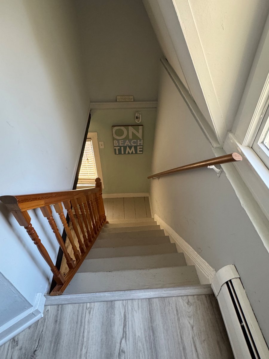 Looking down stairs from upstairs