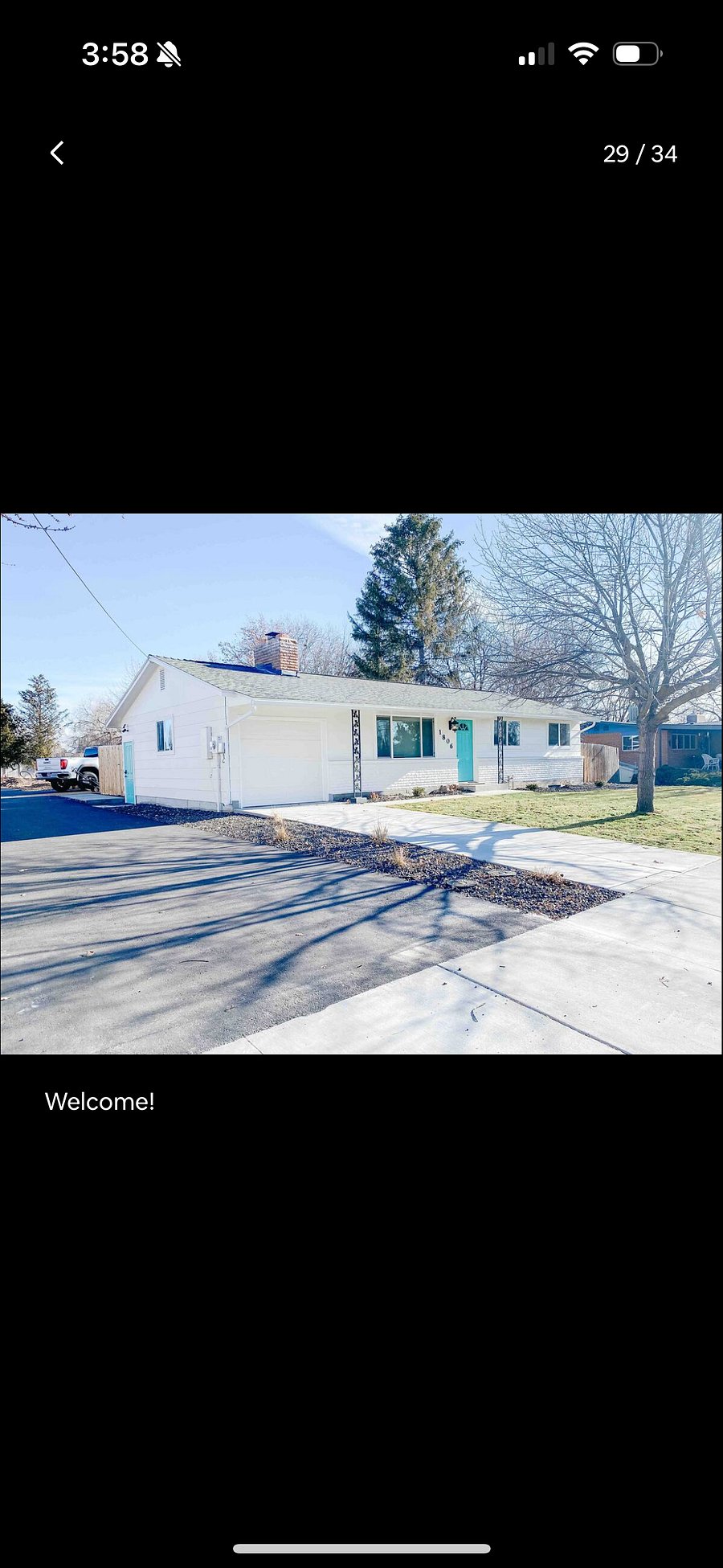 Road entrance on side of house