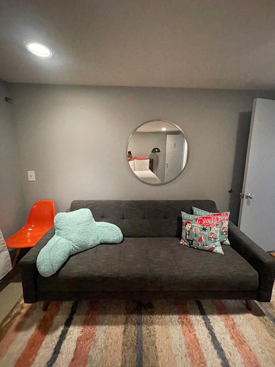 SOFA IS ALSO A FOLD DOWN EXTRA SLEEPING SPACE IF NEEDED