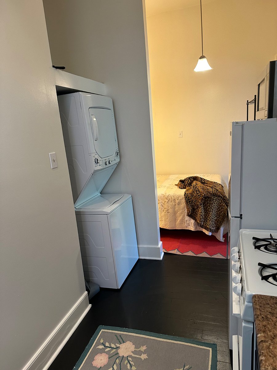 Sleeping alcove from kitchen.