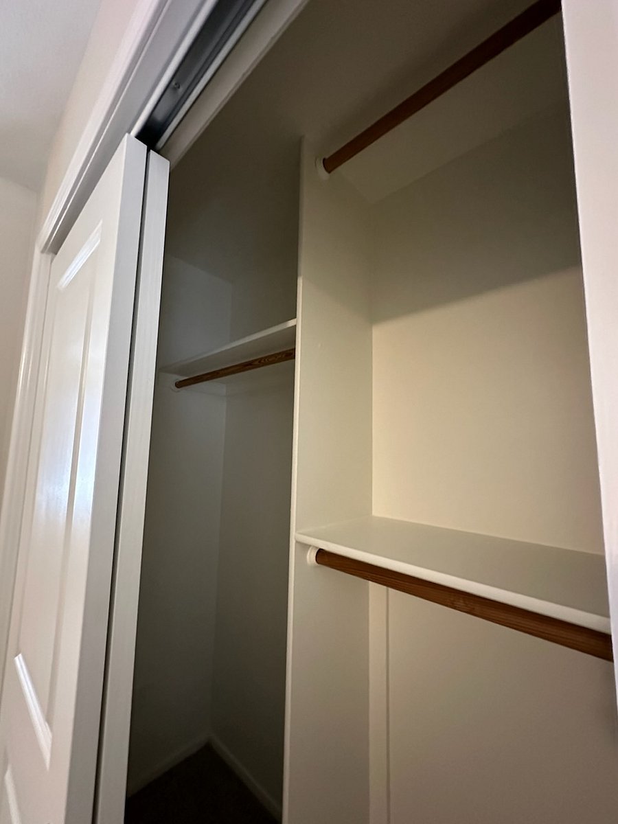 Spacious closet within studio room