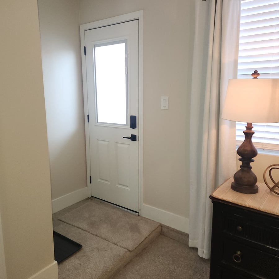 Interior view of private entrance.