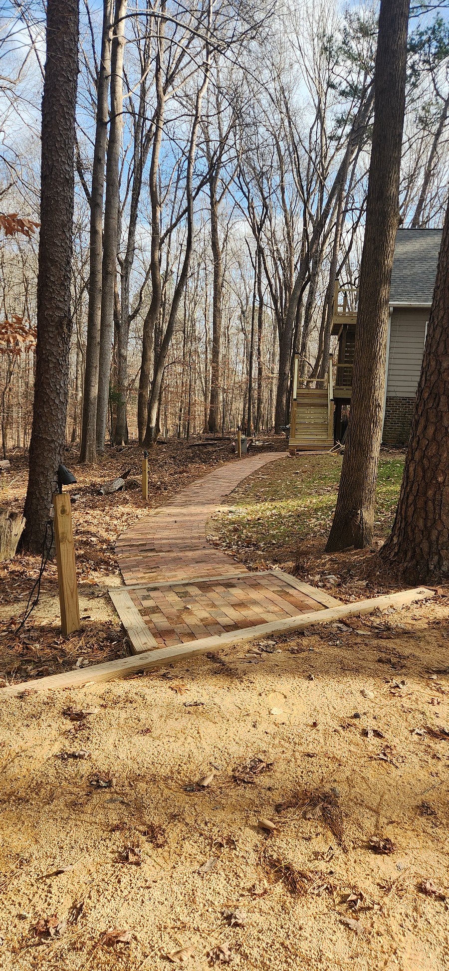 Private Path From 2 Car Parking Off Circle Drive