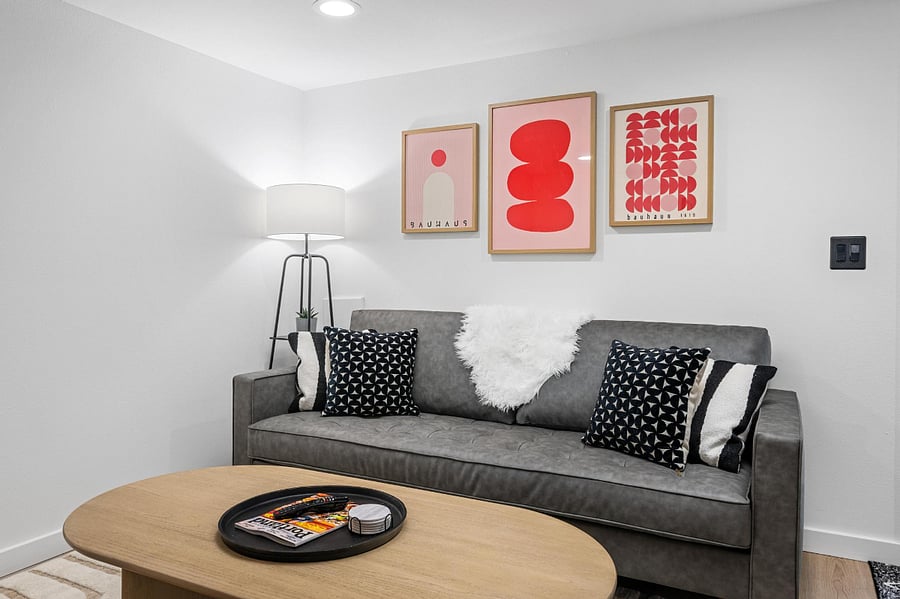 Living Room  - Floor Lamp w/ Phone Charging Outlet