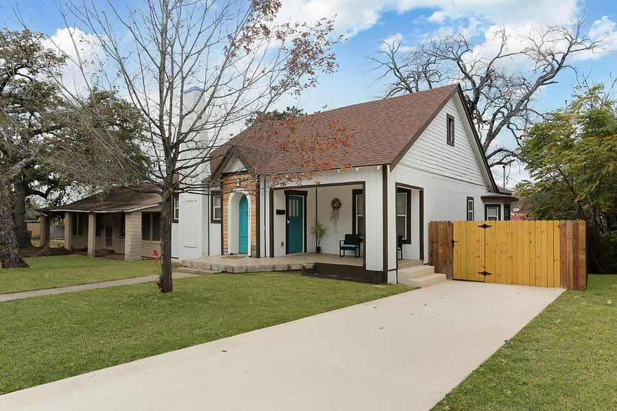 Front of house with driveway. Plenty of parking available on driveway & street.