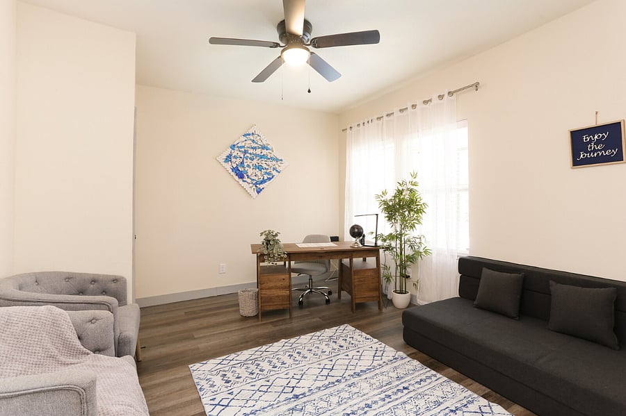 The office and be used as a third bedroom. There is a daybed that opens up.