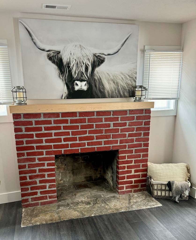 Decorative fireplace. 