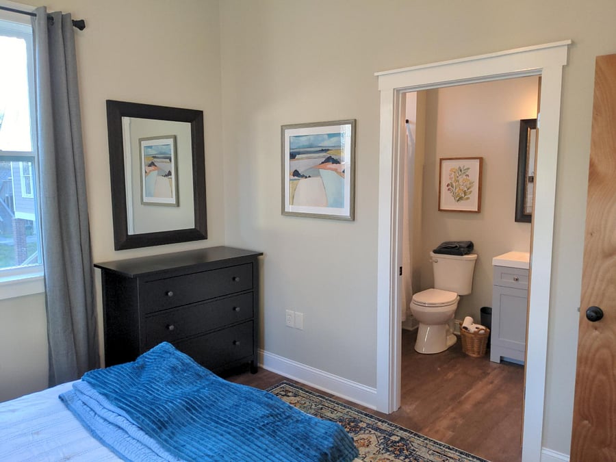 Master bedroom and bath