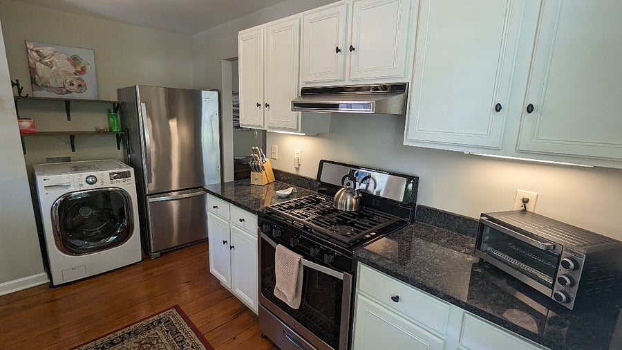 Updated kitchen with stainless appliances