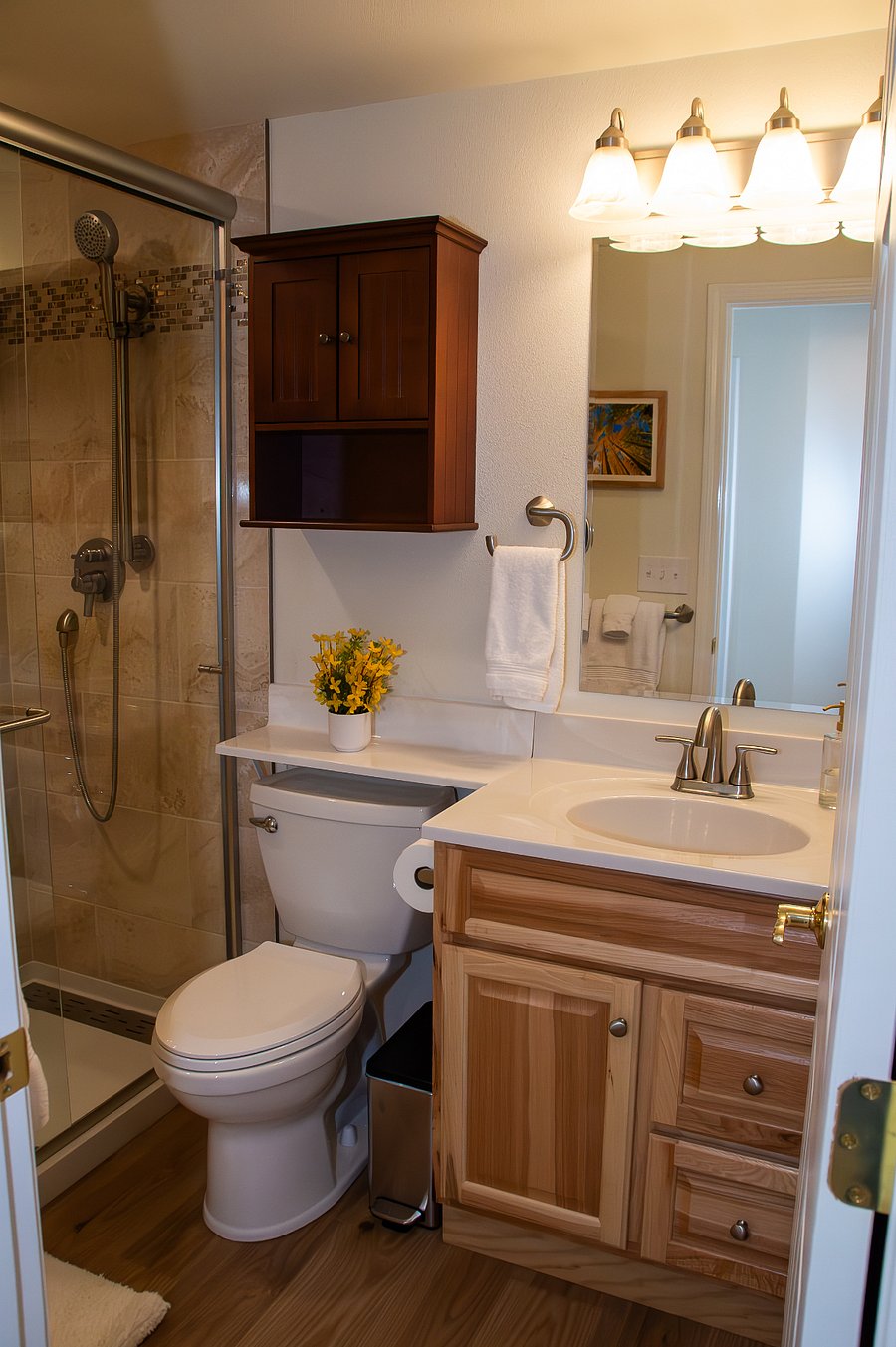 View of bathroom from the door.