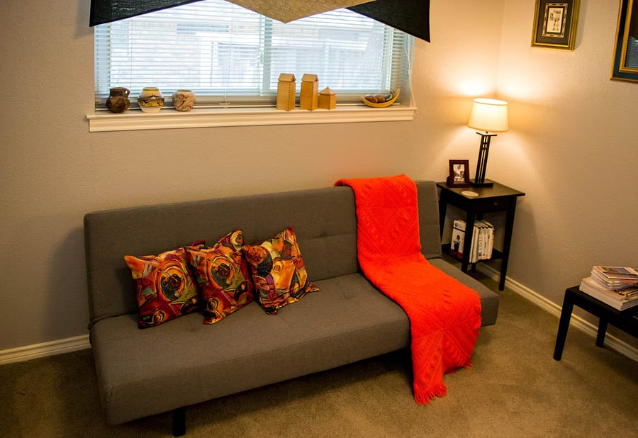 If you're here to work, the study also provides a twin-sized sofa-sleeper. Linens are provided in the closet.