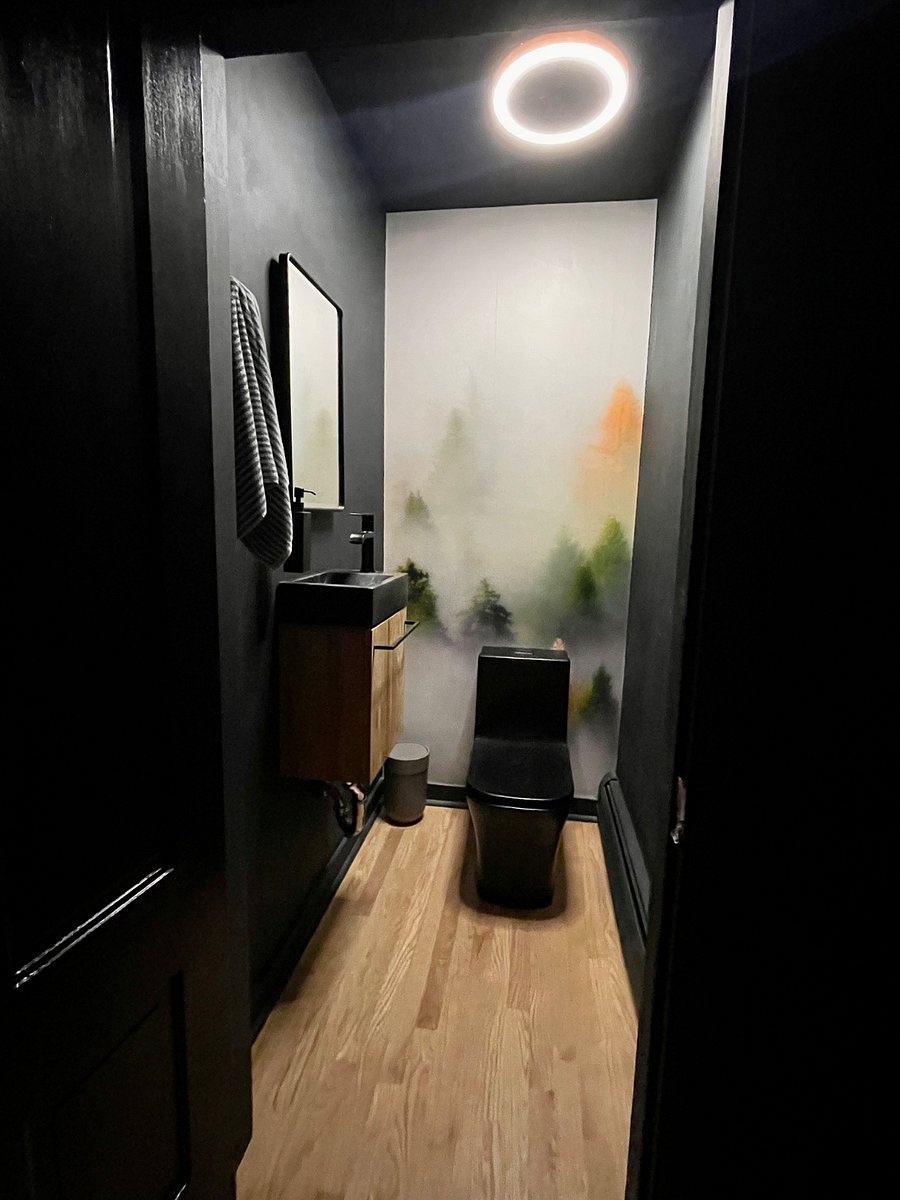 Private Half bath w medicine cabinet