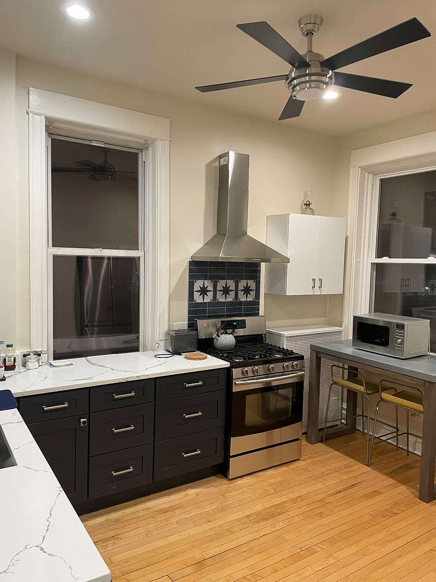 Beautiful updated kitchen, fully stocked, New refrigerator with icemaker and new dishwasher and garbage disposal.