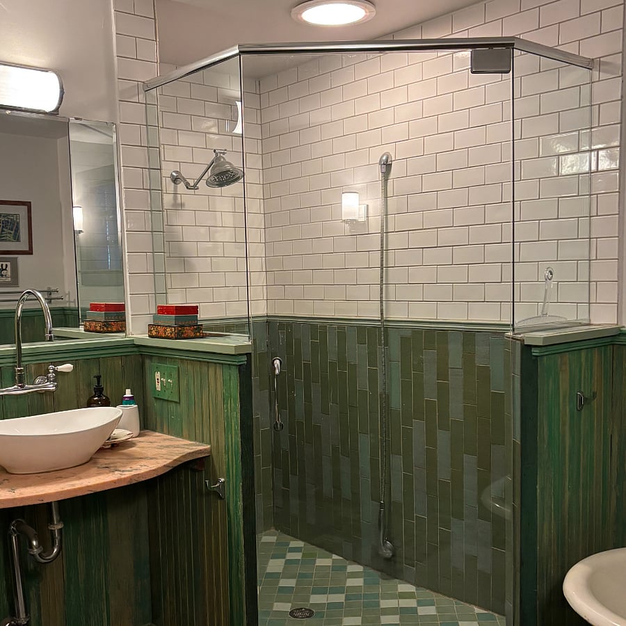 Huge walk-in shower