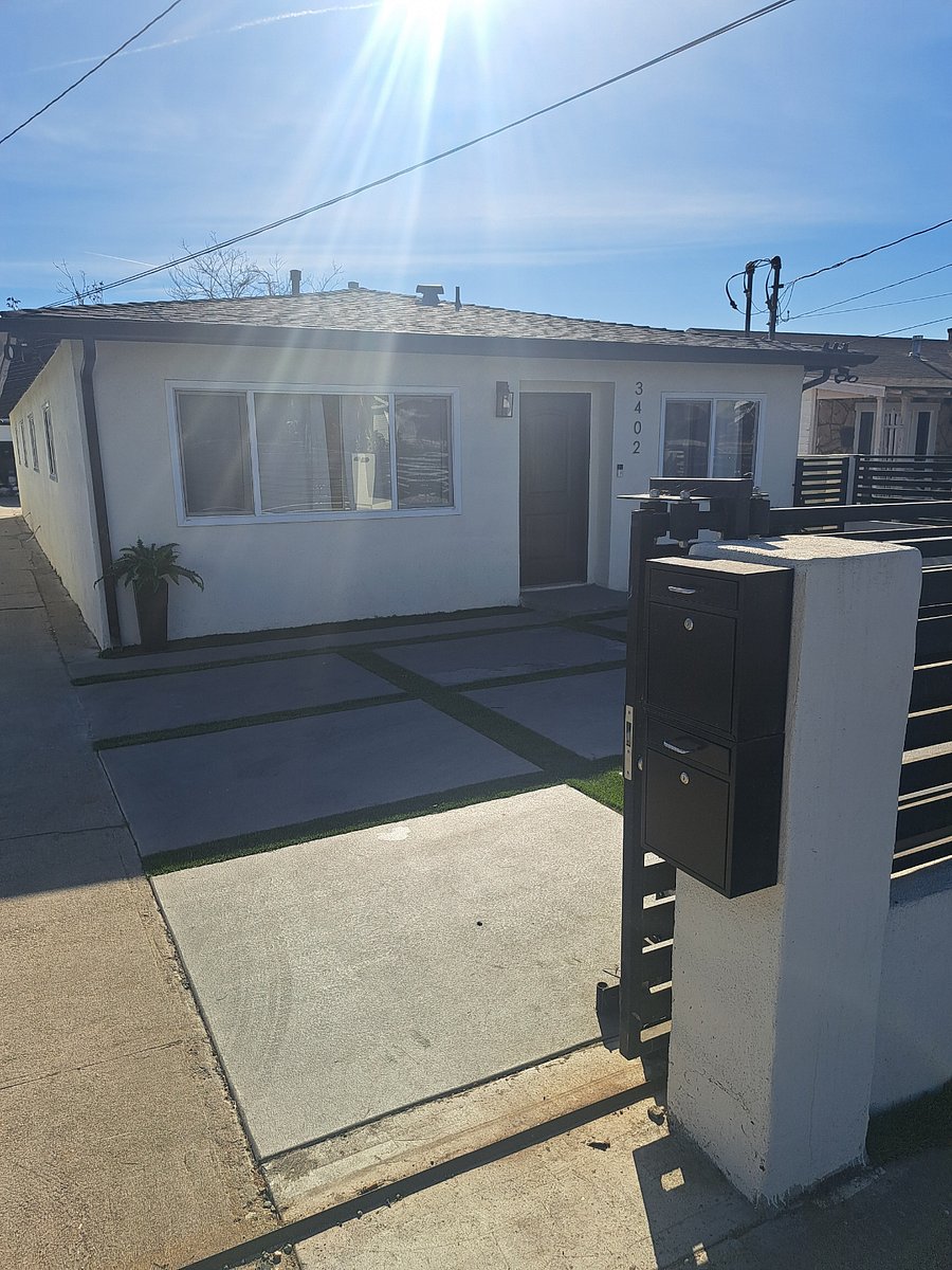 Front yard and parking area