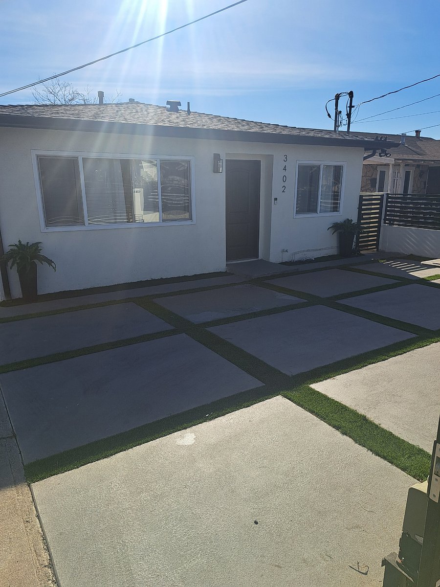 Front yard and parking area