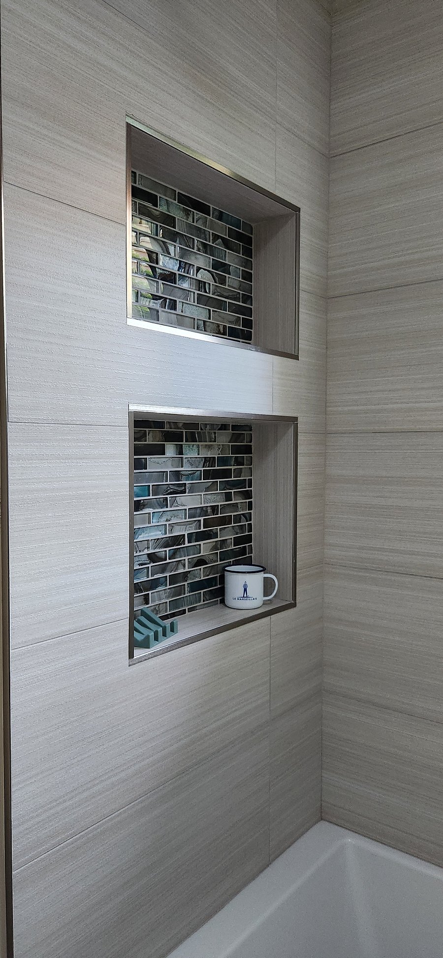 Shampoo nooks.