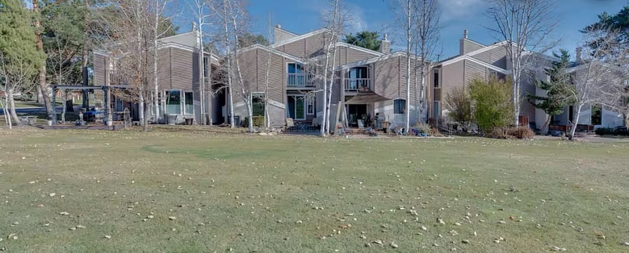 townhouse view from golf course
