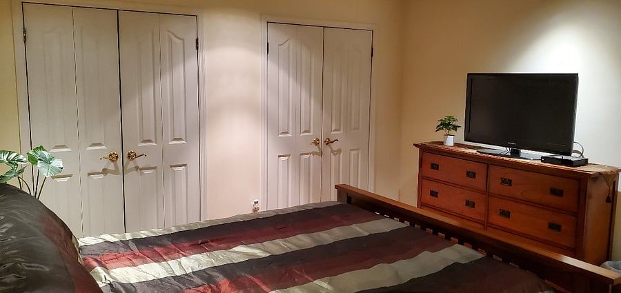 Primary Bedroom - wall of closets
