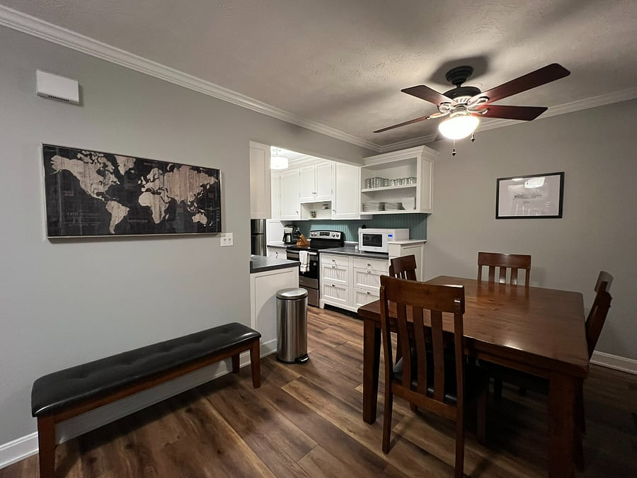 Dining Area with View of Galley Kitchen