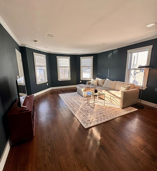 This is the shared living room. (If there are no others renting it is private!)