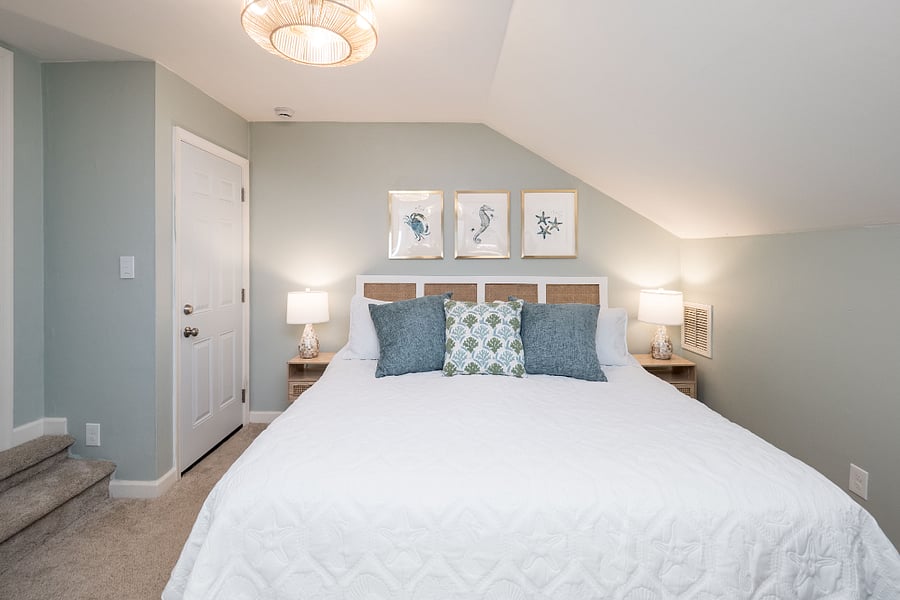 The Sleep Number King sized bed is luxurious