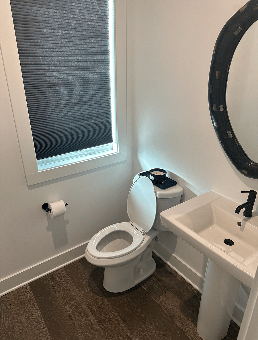 Half Bath Toilet on Second Level