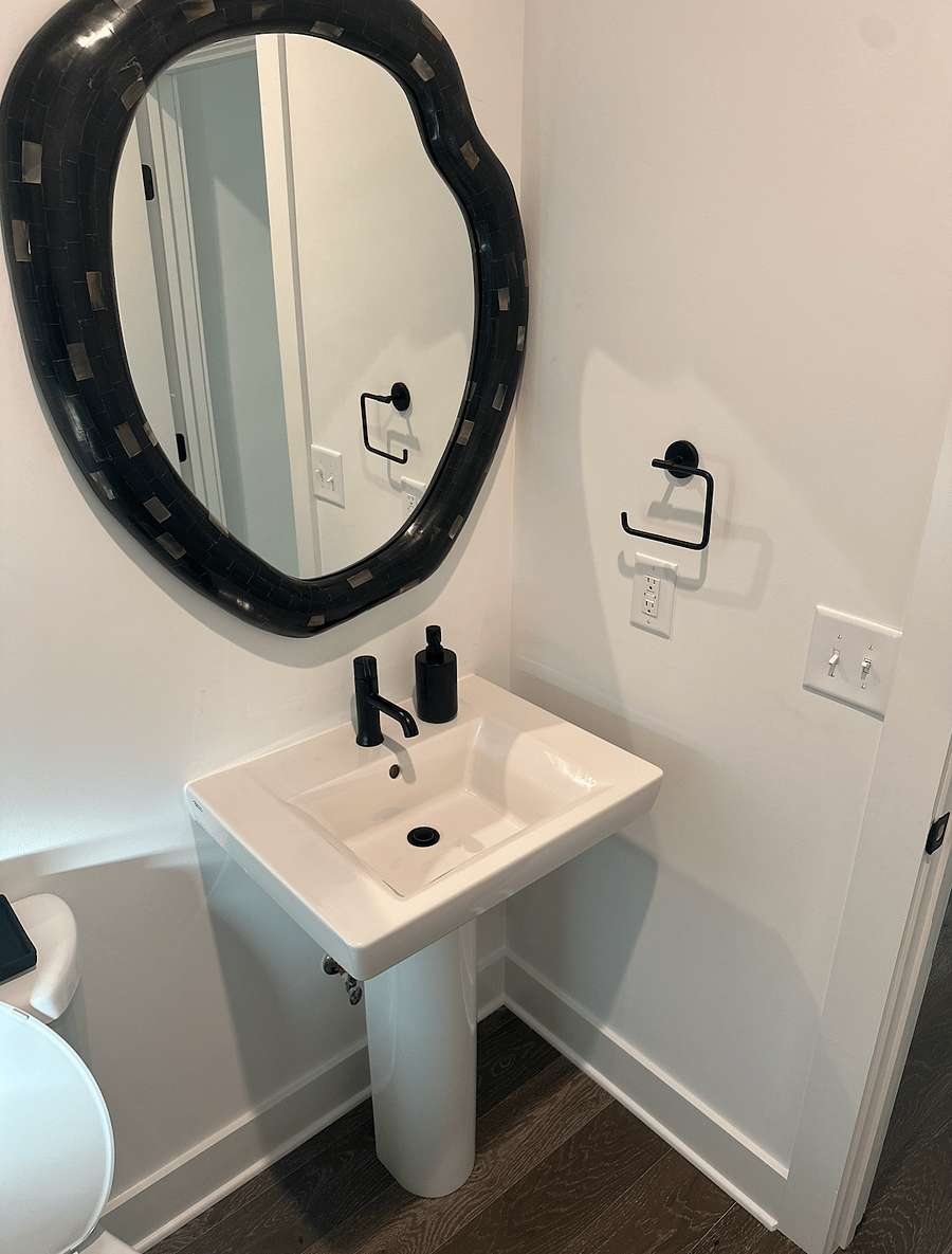Half Bath Vanity on Second Level