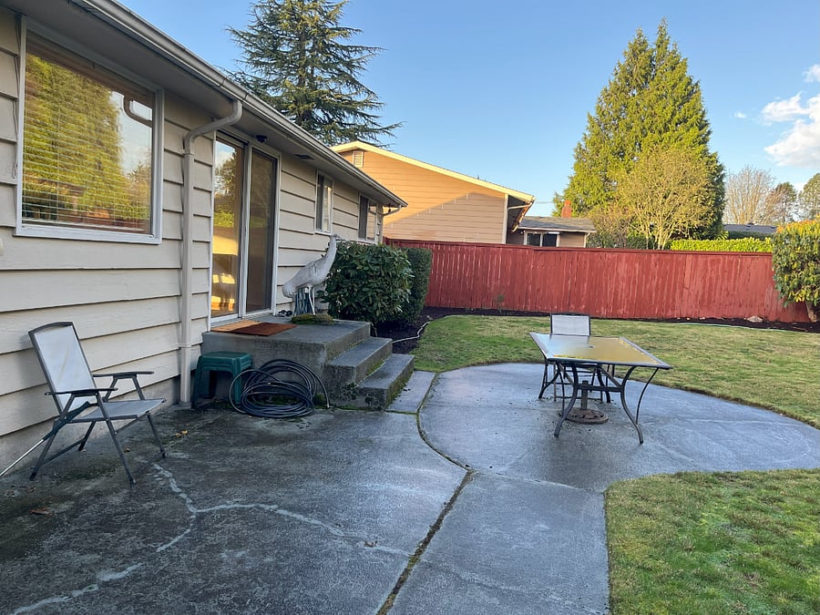 spacious backyard