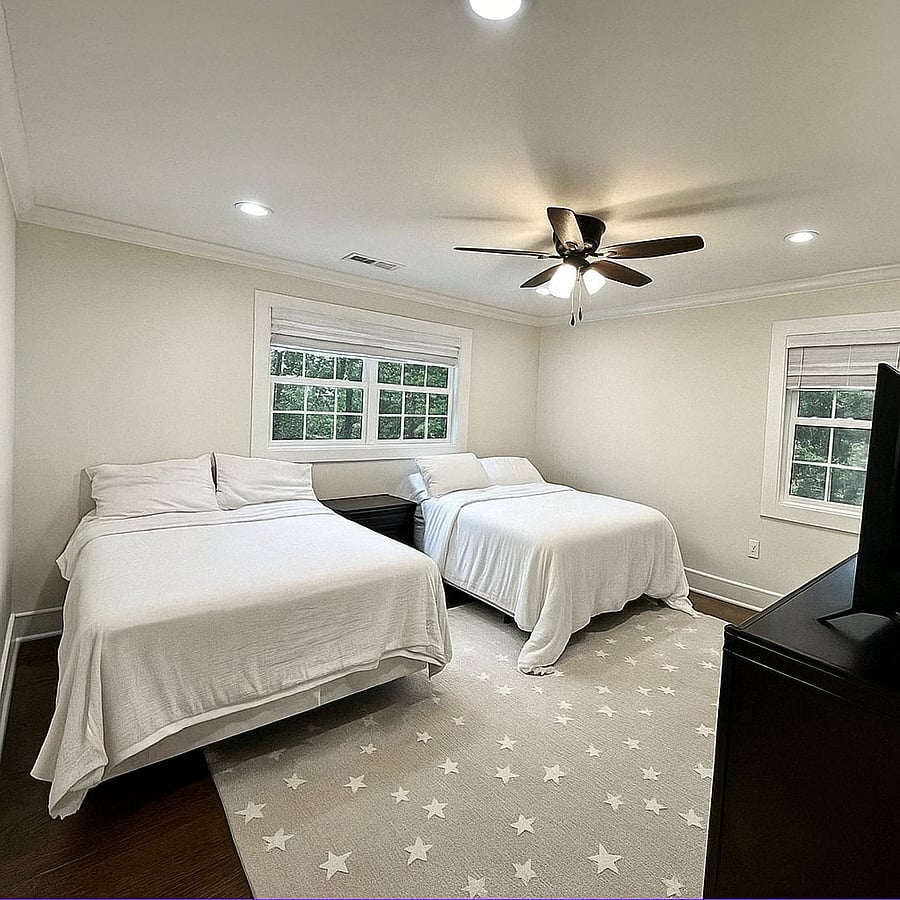 Second Bedroom (this set up is showing with two beds, see also second bedroom with one bed set up)
