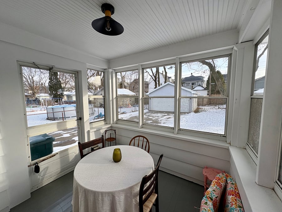 Enclosed back porch
