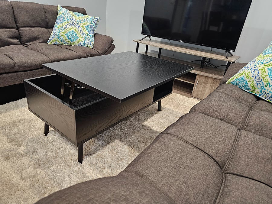 Coffee Table with Elevatable Laptop Work Surface