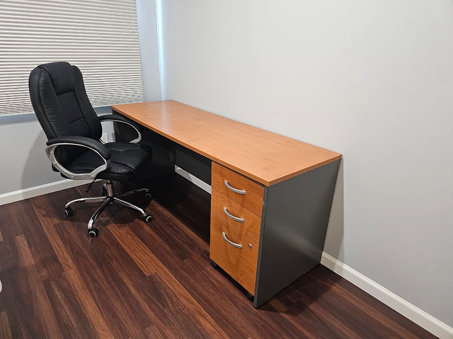 Work Desk with Ergonomic Executive Chair