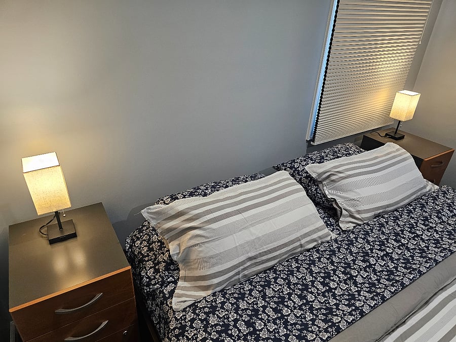 Extra Pillows and Bedside Lamps