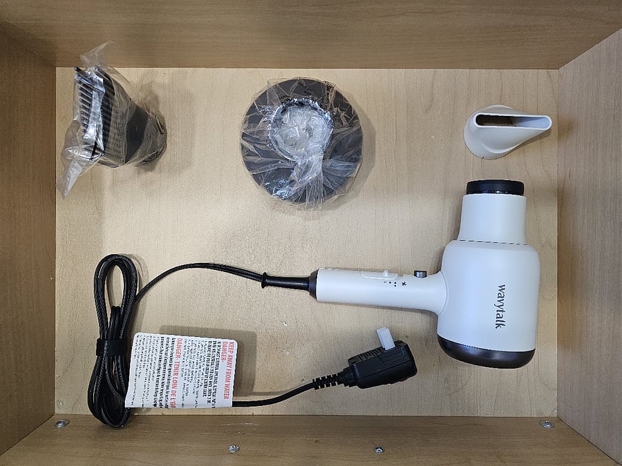 Hair Dryer in its own drawer