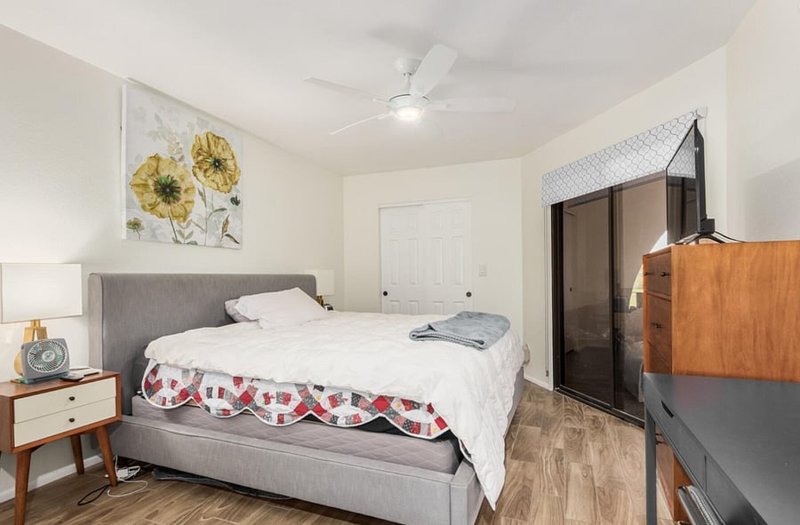 Bedroom with patio access