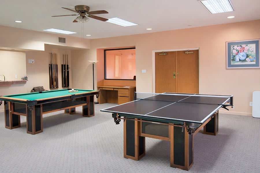 Billards and ping pong located in Clubhouse