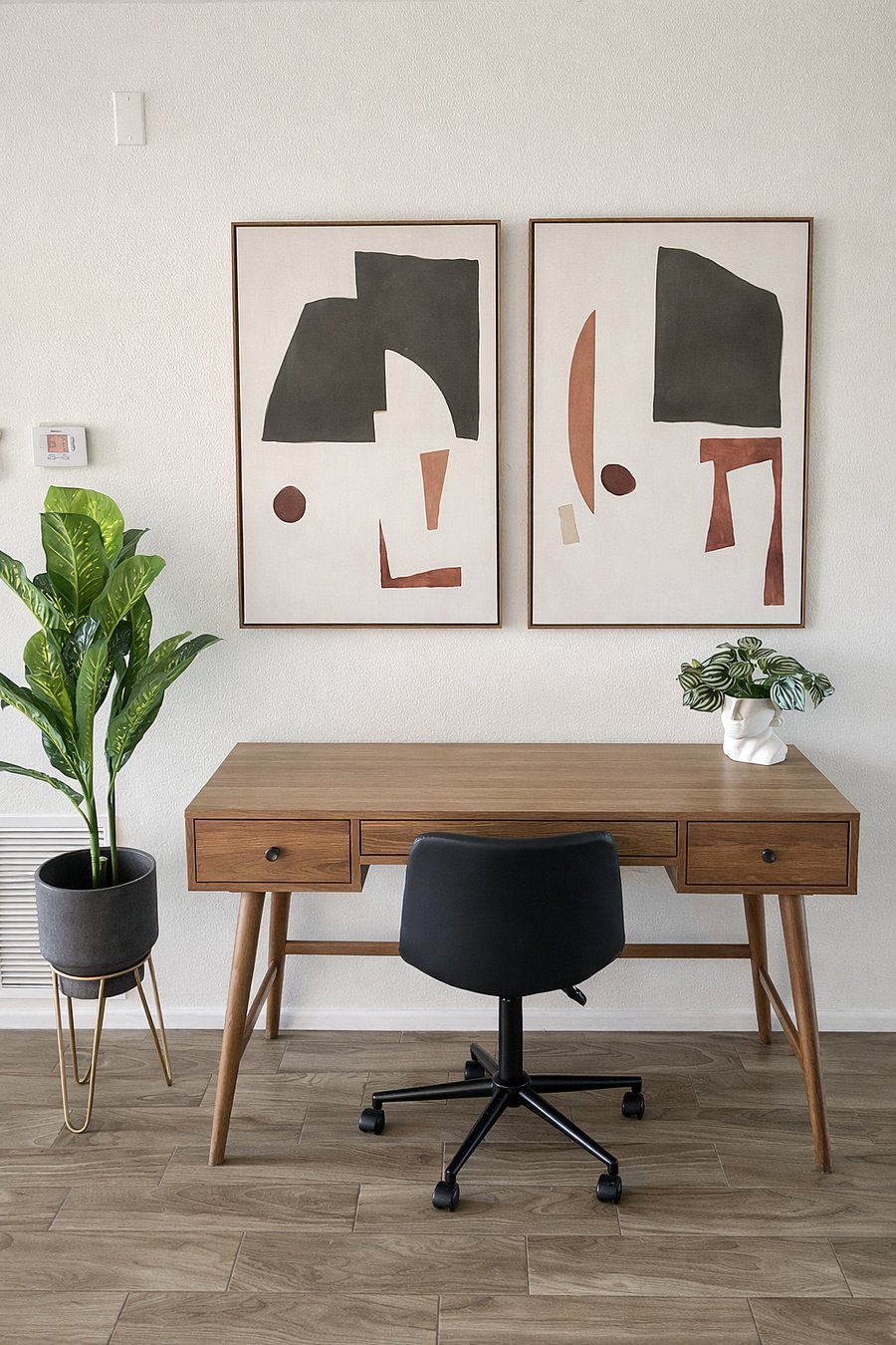 Living room workspace