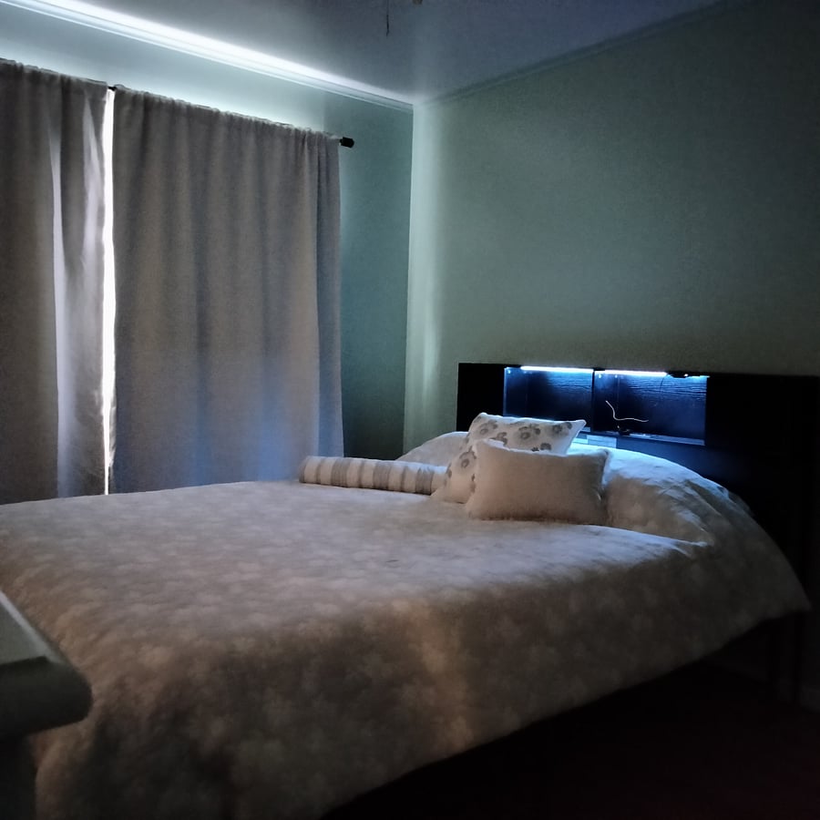 bed has it's own lighting and USB charging and plugs