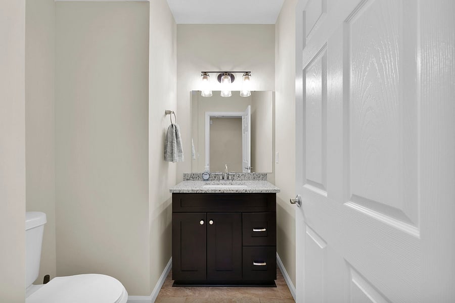 Downstairs powder room