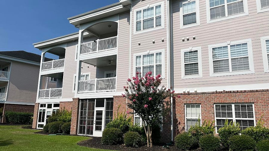 View of the balcony, second floor, second from the right